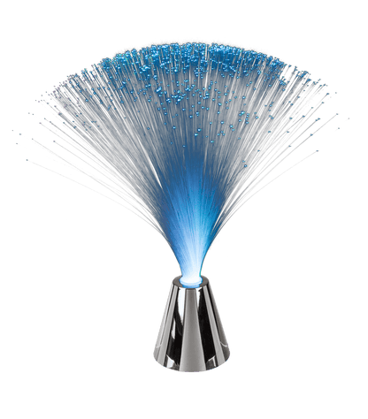 Plastic Fiber lamp with chrome base,