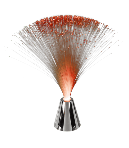 Plastic Fiber lamp with chrome base,