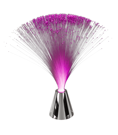 Plastic Fiber lamp with chrome base,