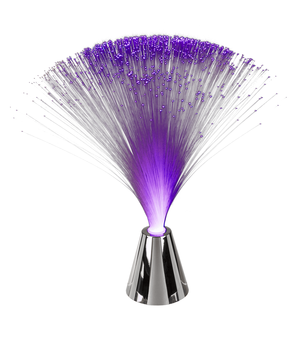 Plastic Fiber lamp with chrome base,