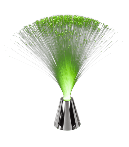 Plastic Fiber lamp with chrome base,