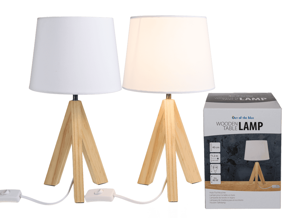 Wooden table lamp I,