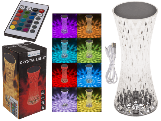Crystal light, with colour-changing LED,