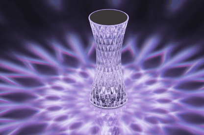 Crystal light, with colour-changing LED,