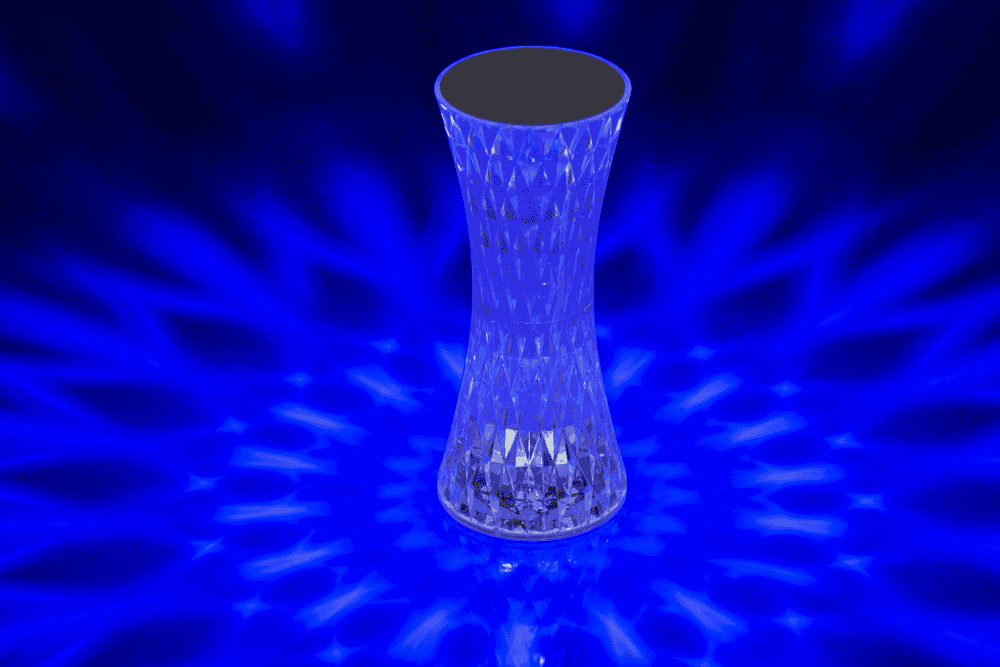 Crystal light, with colour-changing LED,