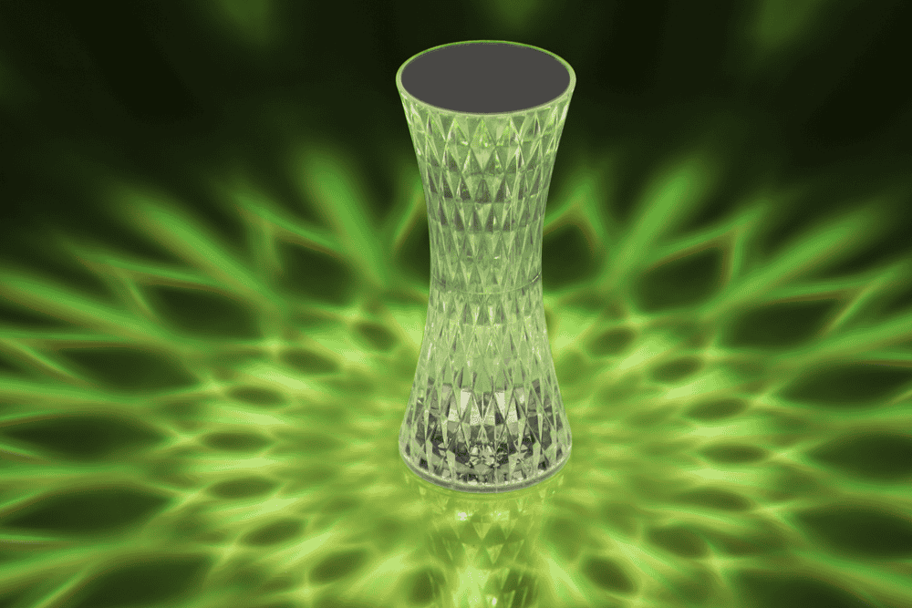 Crystal light, with colour-changing LED,