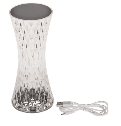 Crystal light, with colour-changing LED,