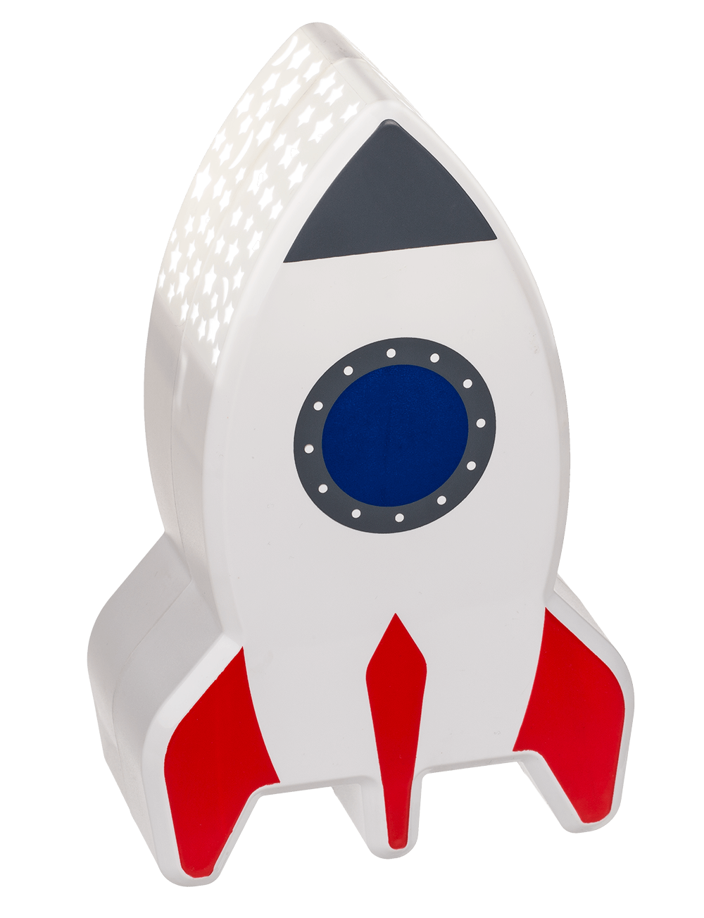 Night light with star projector, rocket,