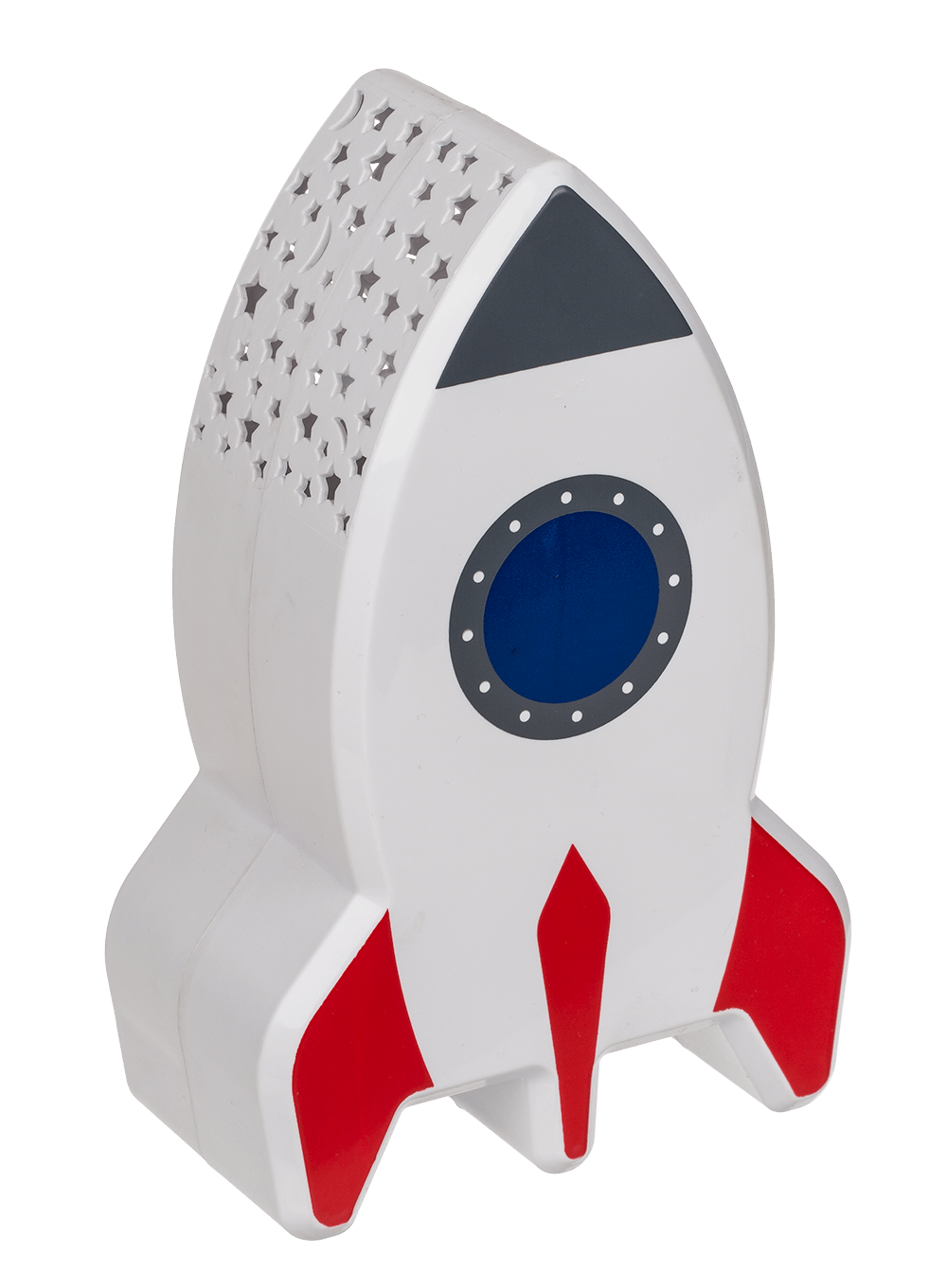 Night light with star projector, rocket,