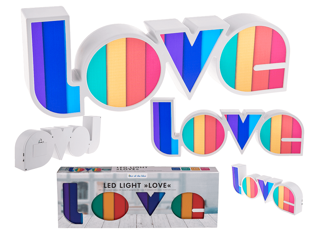 Light, Rainbow Love, ca. 36 x 13,5 cm,