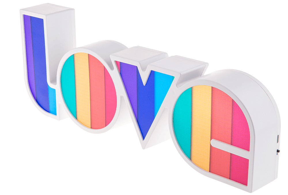 Light, Rainbow Love, ca. 36 x 13,5 cm,