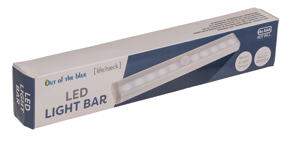 LED Light Bar, with motion & light sensor,
