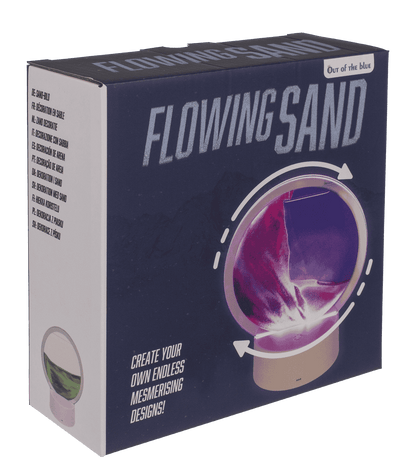 Rotating sand picture, with colour-changing LED