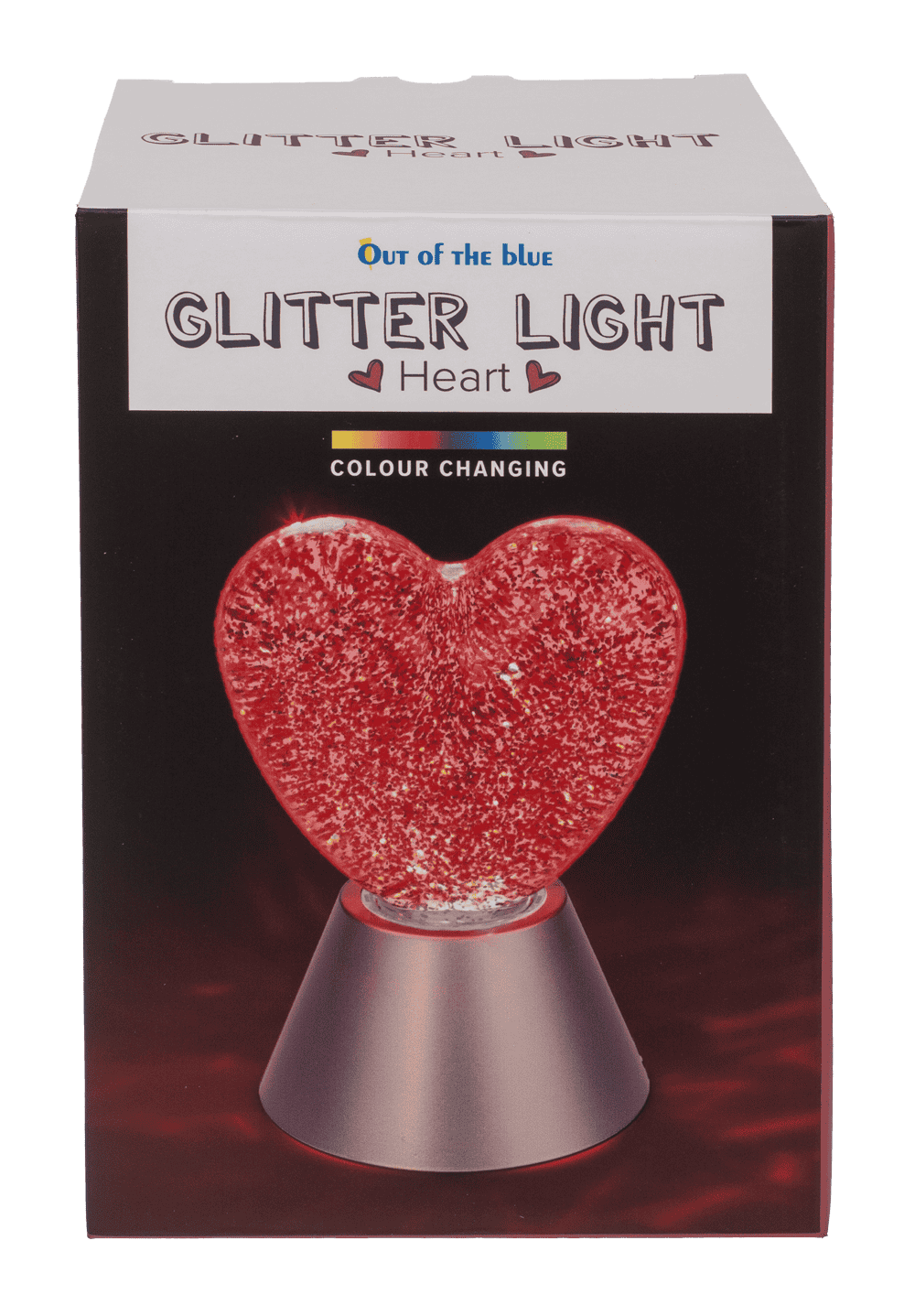 Glitter light "Heart", with red glitter,