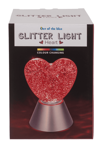 Glitter light "Heart", with red glitter,