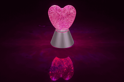 Glitter light "Heart", with red glitter,
