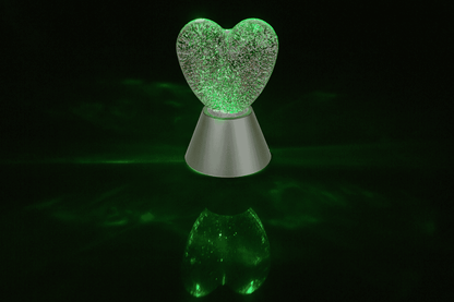 Glitter light "Heart", with red glitter,