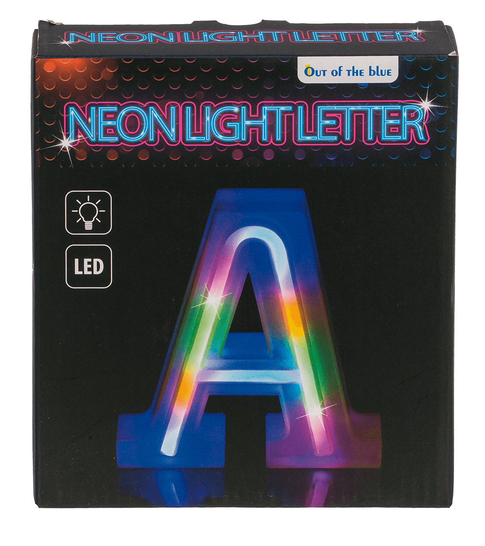 Neon Light Letter, A,  Height: 16 cm, for