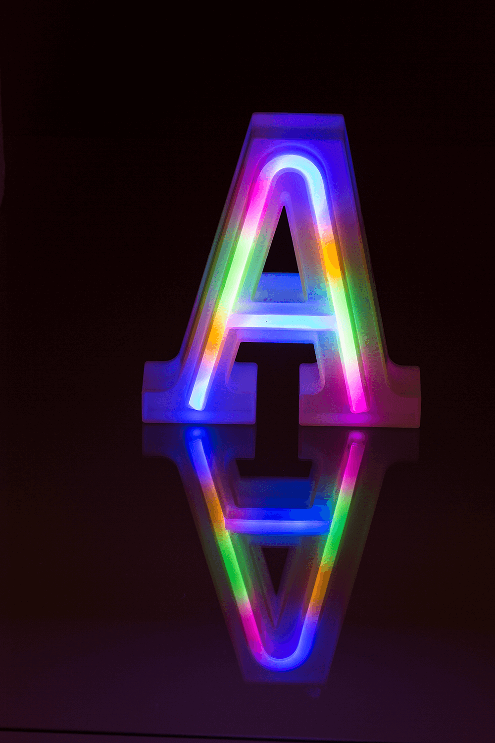 Neon Light Letter, A,  Height: 16 cm, for