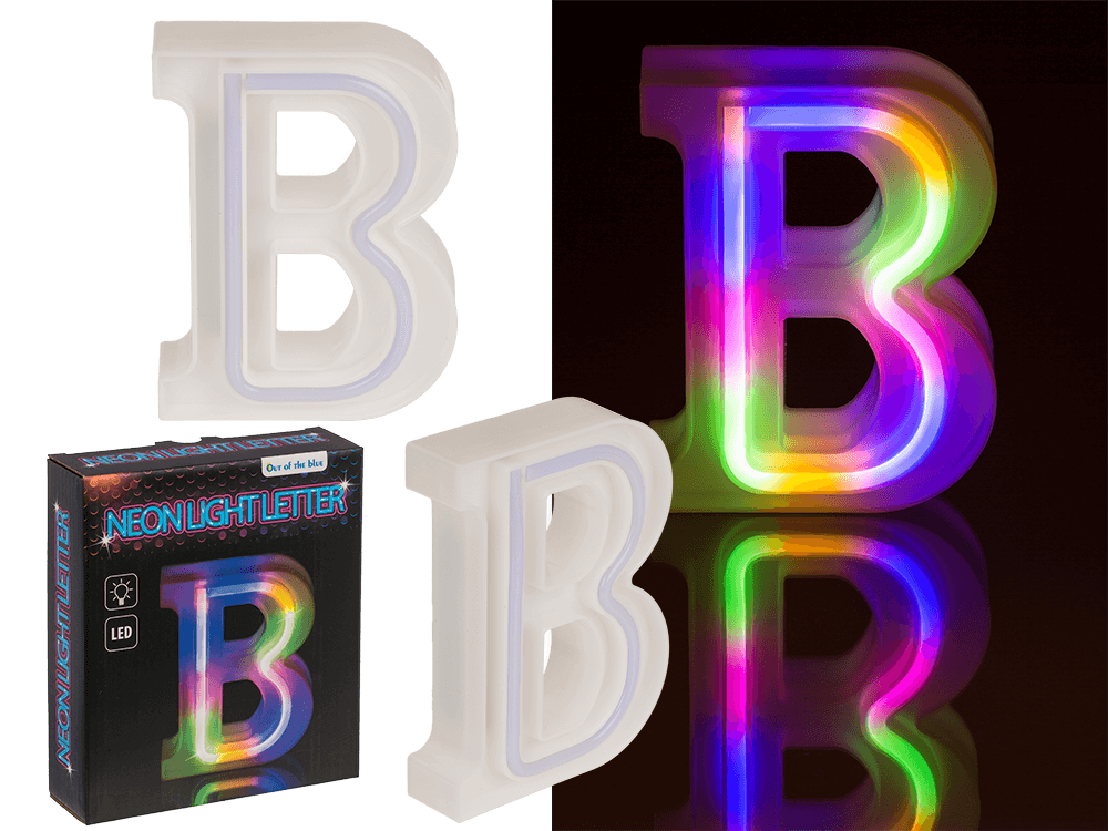 Neon Light Letter, B,  Height: 16 cm, for