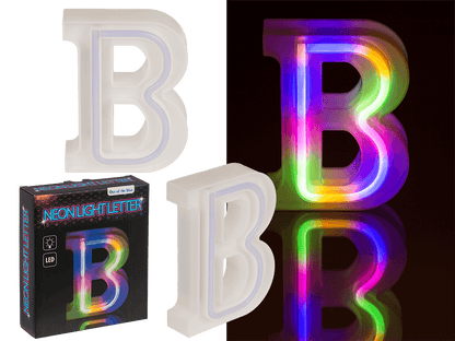 Neon Light Letter, B,  Height: 16 cm, for