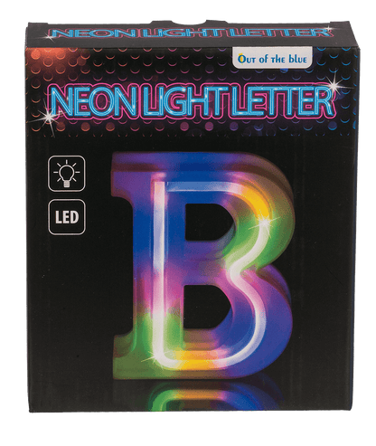 Neon Light Letter, B,  Height: 16 cm, for