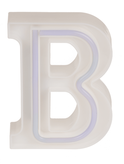 Neon Light Letter, B,  Height: 16 cm, for
