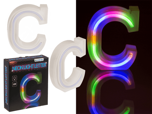 Neon Light Letter, C,  Height: 16 cm, for
