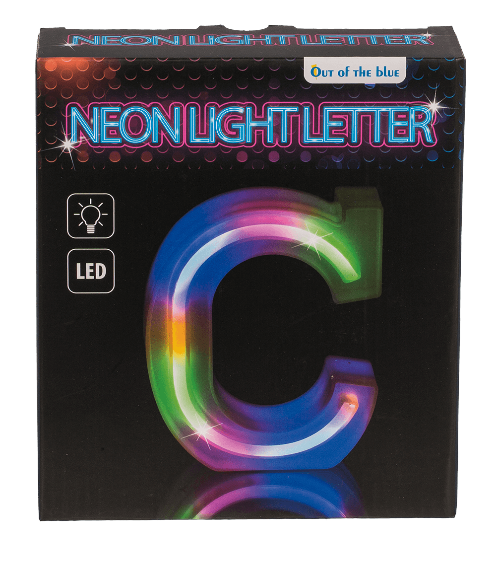 Neon Light Letter, C,  Height: 16 cm, for