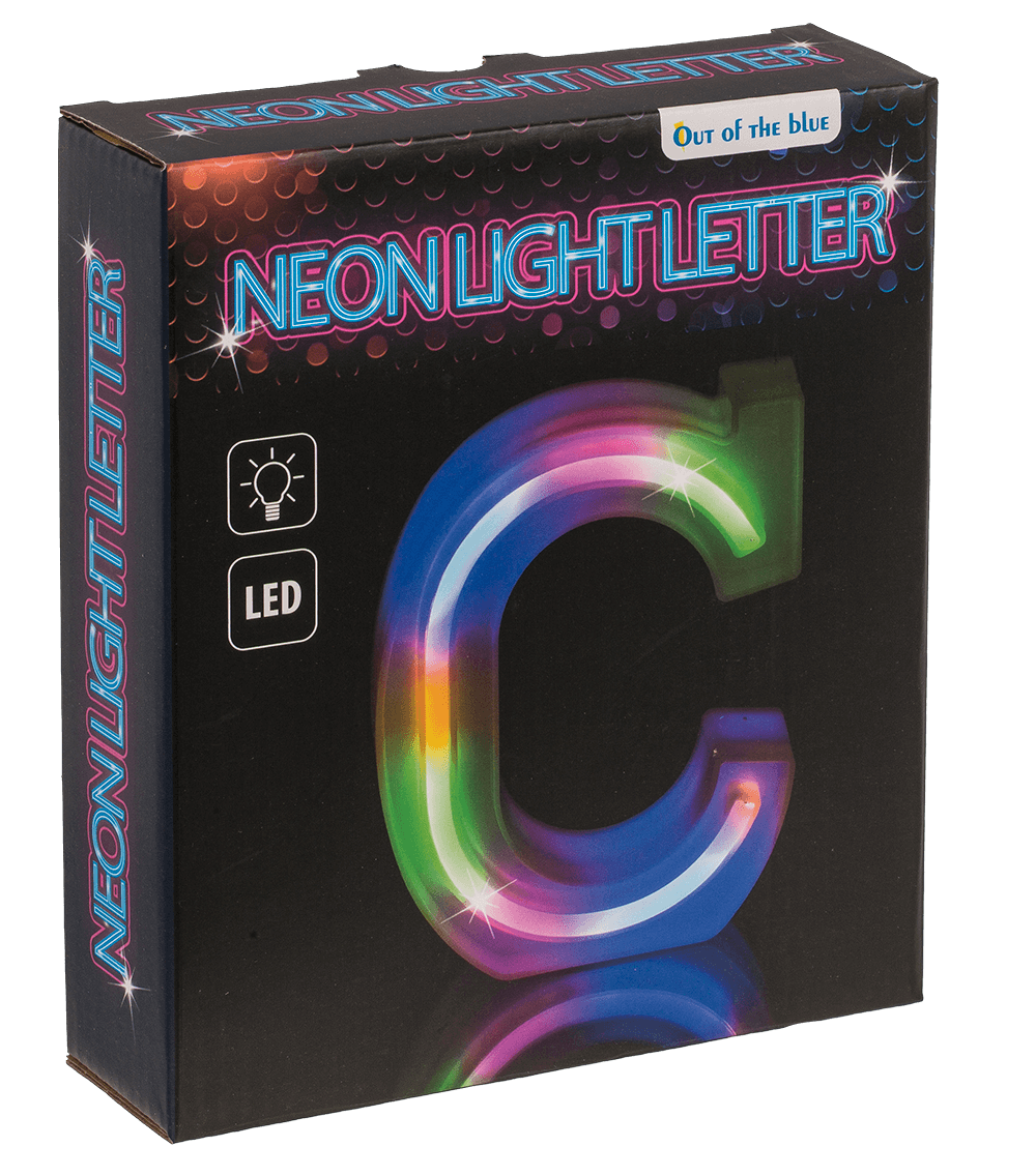 Neon Light Letter, C,  Height: 16 cm, for