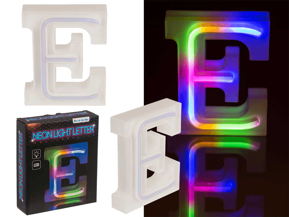 Neon Light Letter, E,  Height: 16 cm, for