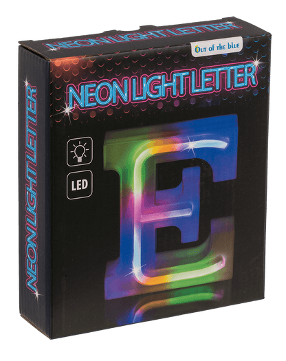 Neon Light Letter, E,  Height: 16 cm, for