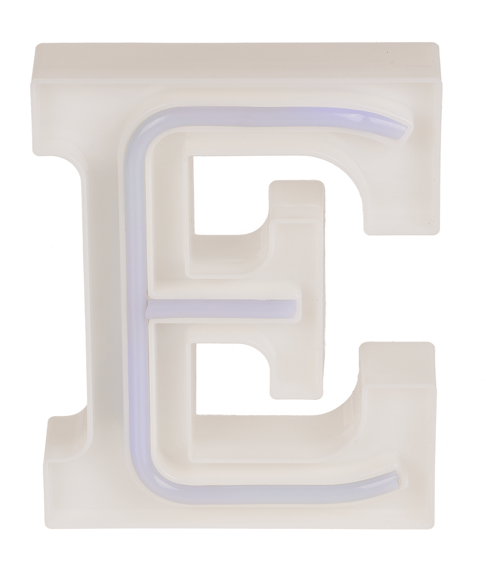 Neon Light Letter, E,  Height: 16 cm, for