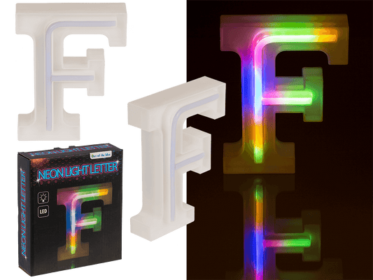 Neon Light Letter, F,  Height: 16 cm, for