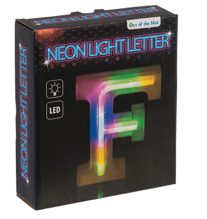 Neon Light Letter, F,  Height: 16 cm, for