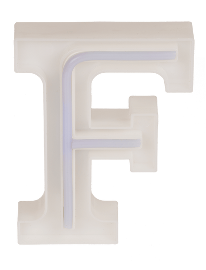 Neon Light Letter, F,  Height: 16 cm, for