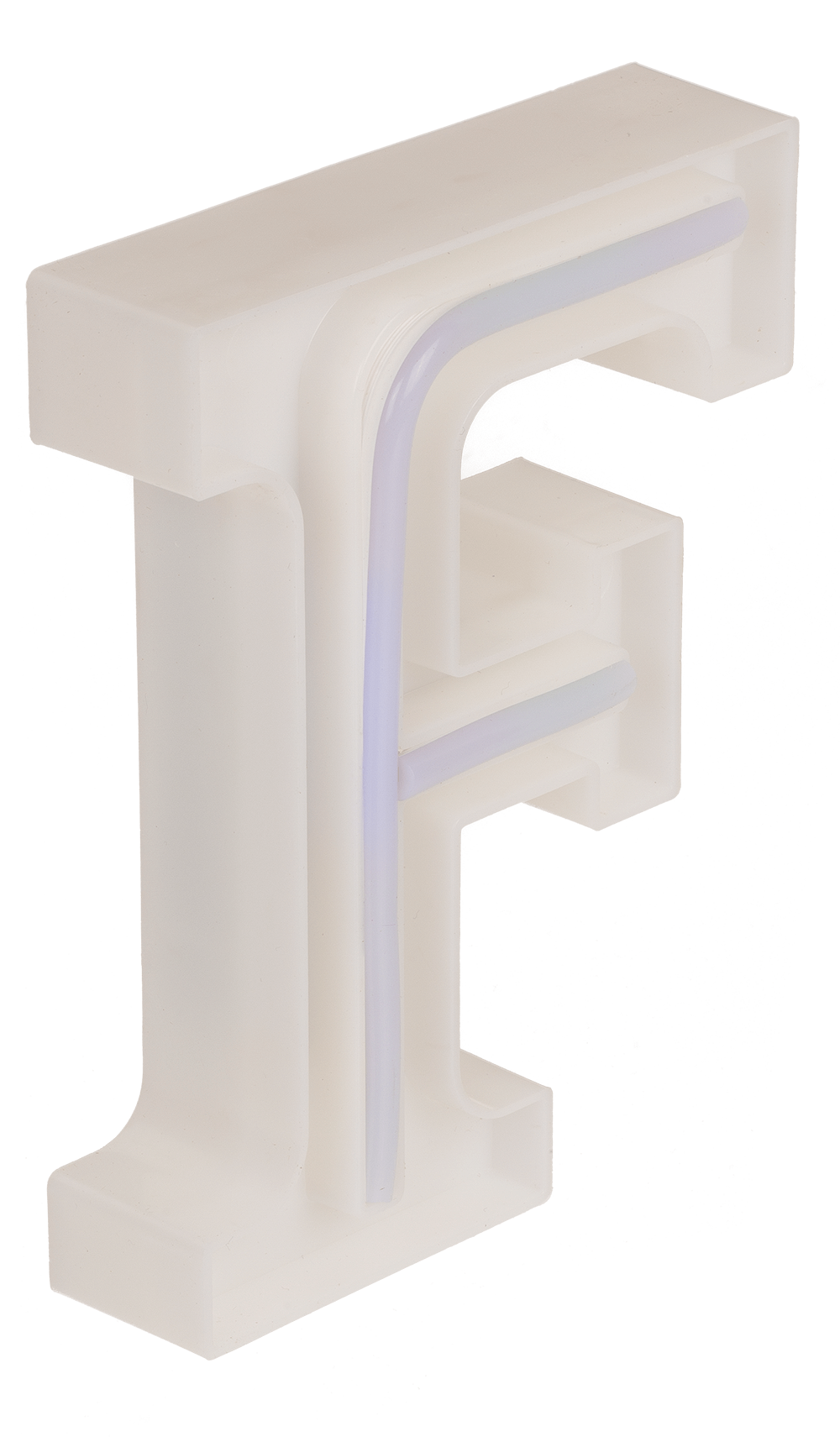 Neon Light Letter, F,  Height: 16 cm, for