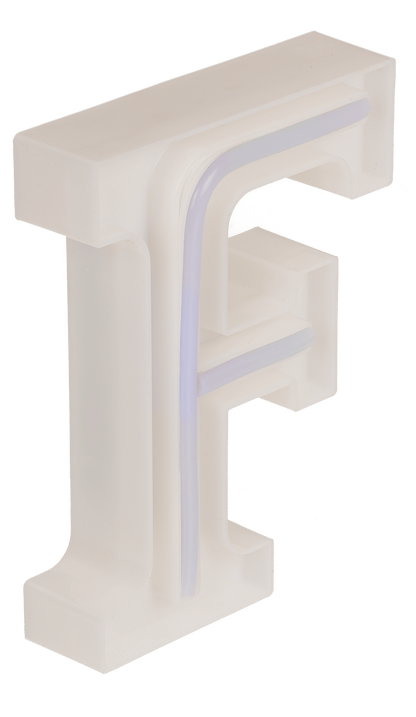 Neon Light Letter, F,  Height: 16 cm, for