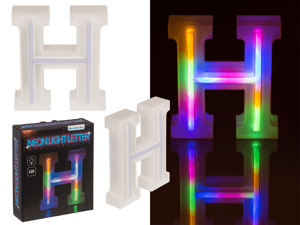 Neon Light Letter; H, Height: 16 cm, for