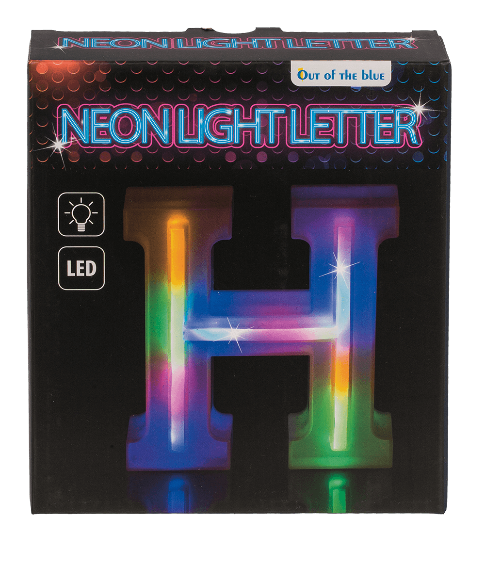 Neon Light Letter; H, Height: 16 cm, for