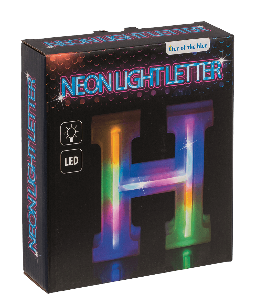 Neon Light Letter; H, Height: 16 cm, for
