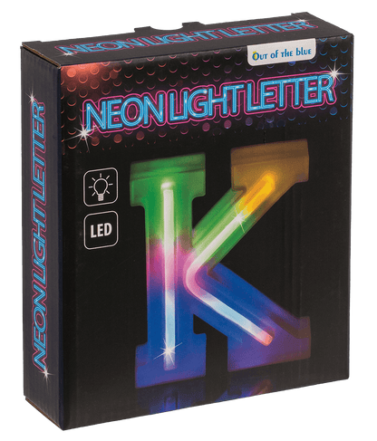 Neon Light Letter; K, Height: 16 cm, for
