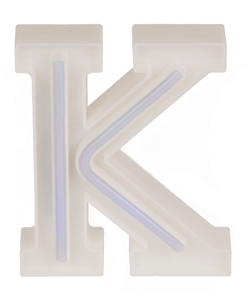 Neon Light Letter; K, Height: 16 cm, for