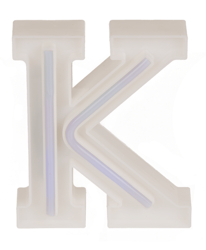Neon Light Letter; K, Height: 16 cm, for