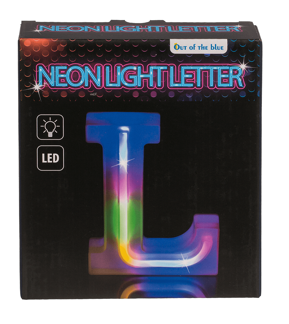 Neon Light Letter, L, Height: 16 cm, for