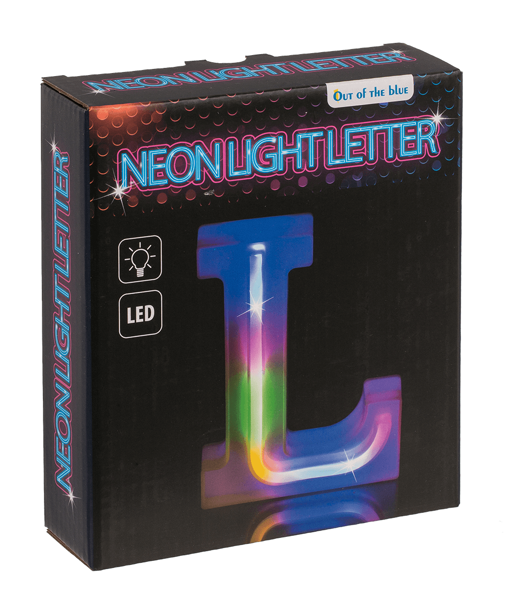 Neon Light Letter, L, Height: 16 cm, for