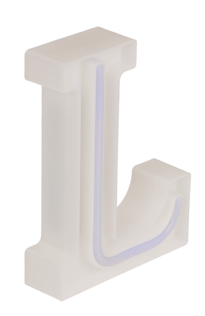Neon Light Letter, L, Height: 16 cm, for