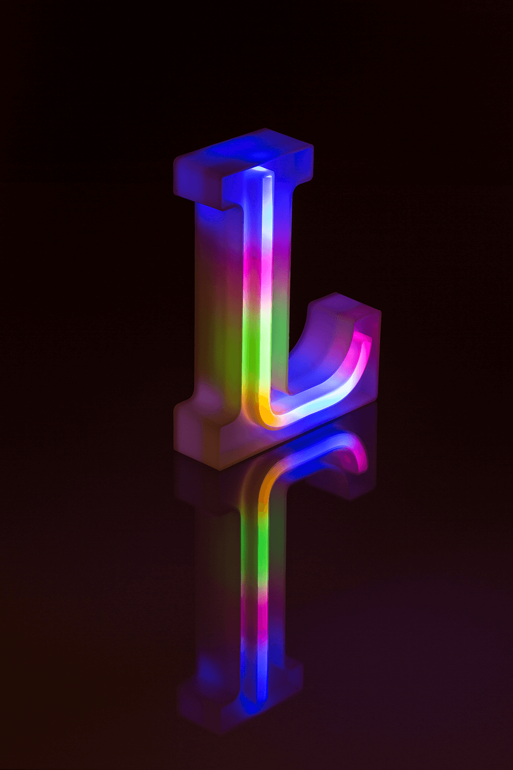 Neon Light Letter, L, Height: 16 cm, for