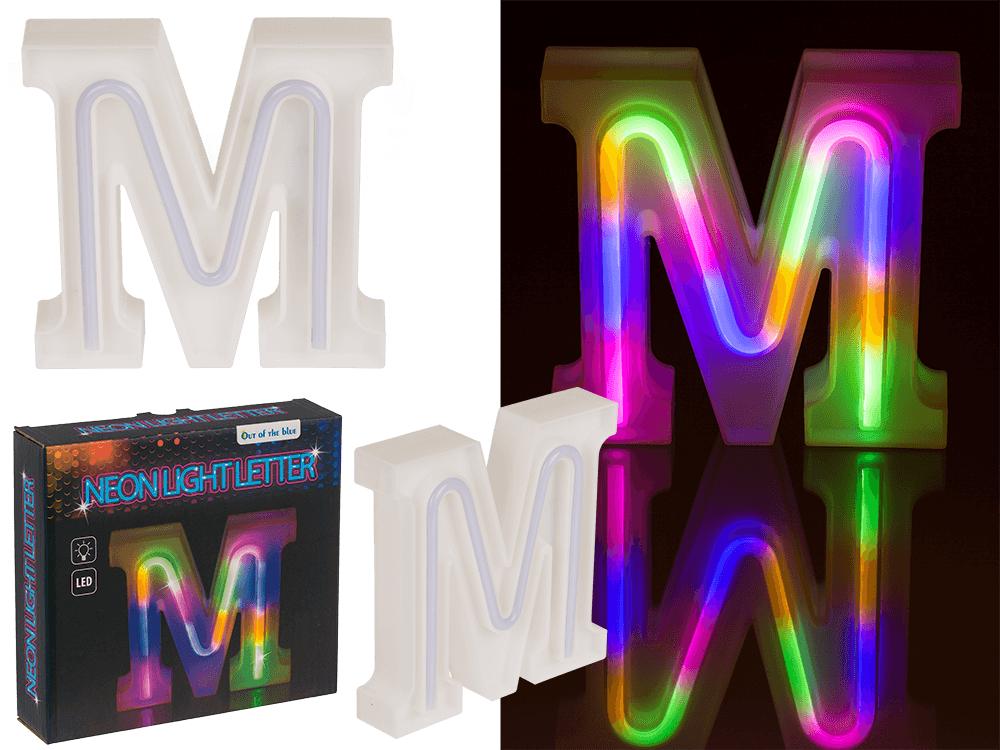 Neon Light Letter, M, Height: 16 cm, for