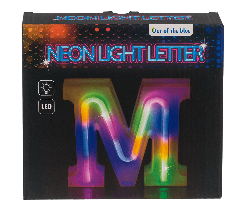Neon Light Letter, M, Height: 16 cm, for
